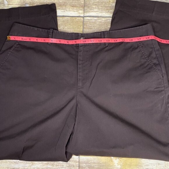 Lauren Ralph Lauren Women's Wide Leg Brown Cropped Trousers Size 14 - Picture 4 of 8